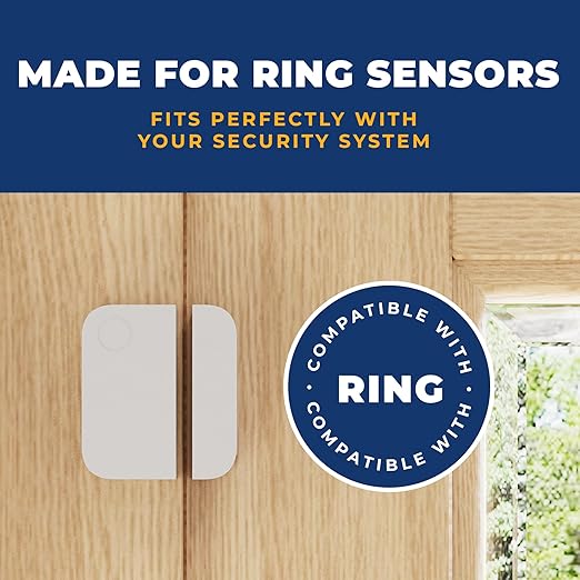 Adhesive Replacement Tape & Sensor Risers Bundle for Ring | Includes 24 Magnet Adhesives and 12 Ring Contact Sensor Spacers - Complete Home Sensor Installation Solution [Device/Magnet NOT Included]