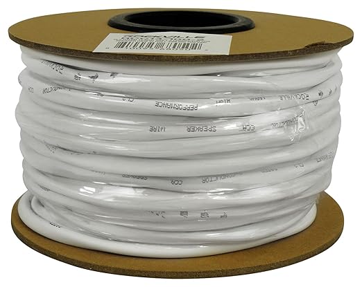 Rockville RCC14-100-2 14 AWG 100ft CCA Speaker Wire, CL2 Rated, in-Wall Ceiling, 70V Compatible, Flexible PVC Jacket, 2-Conductor Design, for Home Theater and Commercial Audio