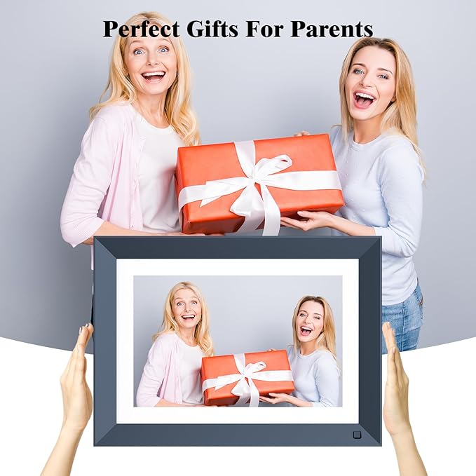10.1" Digital Picture Frame Smart-Digital-Photo-Frame - 1920 * 1200 IPS FHD Touch Screen Digital Frame, Auto Rotate, 16GB Memory, Load Photos Videos from Phone via App or Email, for Mom