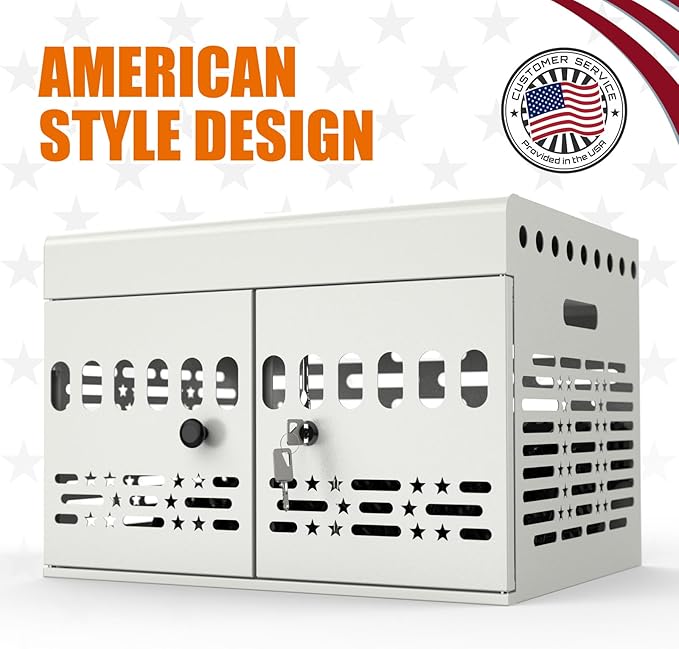 12-Device Charging Cabinet -Lockable Charging Station for iPad, Chromebook,Laptop&Tablet- American Style Charging Cabinet with Cord Management Ideal for Classrooms & Offices (Grayish White)