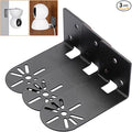 Sumnacon 3PCS Wall Mount Camera Shelf- Metal Small Wall Shelf with Adhesive,Universal Small Floating Shelf for Security Cameras, Speakers,Black