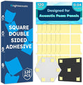 Knightsacoustic Heavy Duty Double-Sided Tape Squares, 120 PCS, Adhesive for Acoustic Foam, Wall Panel Adhesive Pads