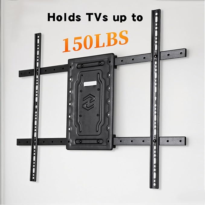 DYZJREL Full Motion TV Wall Mount for 32-75 Inch TVs, VESA Compatible, 150 lbs Weight Capacity, Adjustable Tilt & Swivel, Easy Centering & Quick Installation