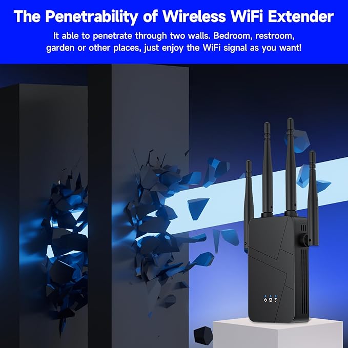 2026 WiFi Extender Signal Booster for Home, 15000sq.ft Wireless Internet Repeater, Long Range WiFi Booster and Signal Amplifier w/Ethernet Port, WiFi Router Extender Support 99% Devices, 1-Tap Setup