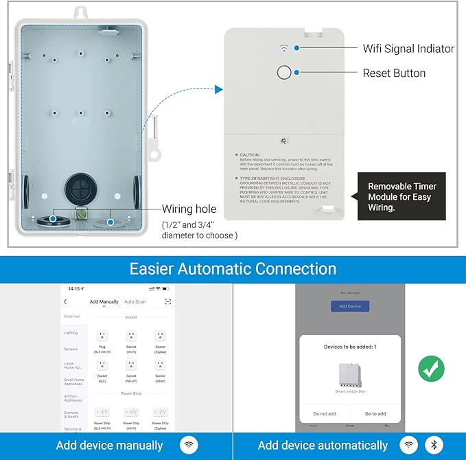 DEWENWILS Pool Timer, WiFi Timer Switch, Heavy Duty 40A 120-277 VAC 2HP, Compatible with Smart Phone, Alexa, Google Assistant, ETL Listed