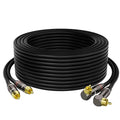RCA Cable 3 FT, 90 Degree Right Angle 2RCA to 2RCA Stereo Audio Cable, Zinc Alloy Shell, Gold-Plated Plug, 2 RCA Audio Cord, for Home Theater, Subwoofer, HDTV, Amplifier, Hi-Fi System, Car, Speaker