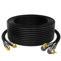 RCA Cable 6 FT, 90 Degree Right Angle 2RCA to 2RCA Stereo Audio Cable, Zinc Alloy Shell, Gold-Plated Plug, 2 RCA Audio Cord, for Home Theater, Subwoofer, HDTV, Amplifier, Hi-Fi System, Car, Speaker