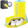Shoe washing machine bag,2Pack Shoes washing bags,Reusable Slaundry shoes bags for washer and dryer,Laundry bags for shoes for Sturdy Zipper with Hook Design(Yellow)