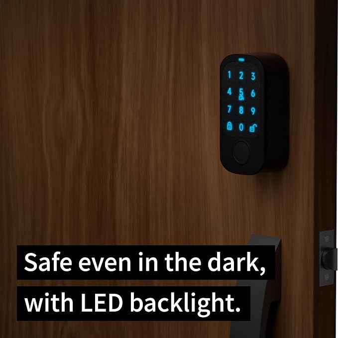 CANDY HOUSE Sesame Touch Pro, Smart Lock, Fingerprint, NFC Card, Passcord, Bluetooth Keyless Entry Door Lock for Front Door, Home, Airbnb, Vacation Rental