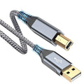 Printer Cable 10ft, USB 2.0 USB-A to USB-B Midi Cable High Speed Nylon Braided Cord for HP Canon Brother Dell Epson More Printers, Digital Piano, Midi Keyboard DJ Controller, Microphone, Mixer