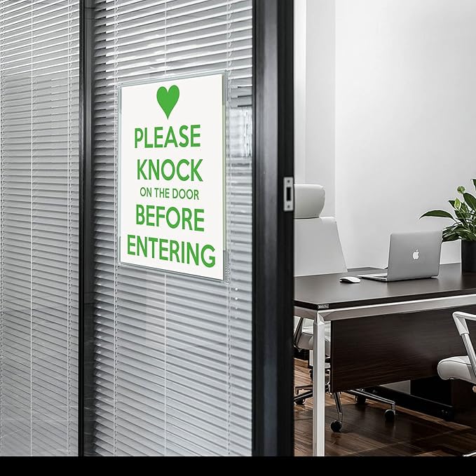 Dingelex Acrylic 8.5x11 Sign Holder Wall Mount,Clear Door Sign Holder Hanging Plastic Document Holder,Acrylic Wall Frame Plastic Wall Holders for Paper,12 Pack,No Drilling