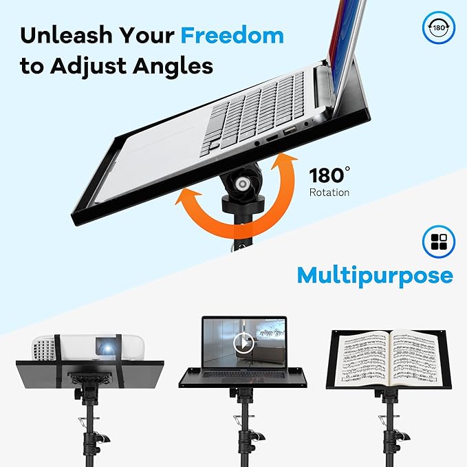 CAHAYA Projector Tripod Stand with Casters: Projector Stand 28-54in Height Adjustable Multifunctional Universal Laptop Stand DJ Rack Stand with Adjustable Height for Meeting Room DJ Equipment