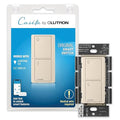 Lutron Caseta Original Smart Light Switch (Lutron Smart Hub Required), for Home, LED Lights, and Fans, 6 Amp, Single-Pole/3-Way, Neutral Required, PD-6ANS-LA, Almond