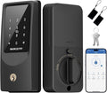 AkaGear WiFi Smart Lock Keyless Entry Door Lock with 8xAA Batteries, App Remote Control, Touchpad Keypad Deadbolt for Front Door, Auto Lock, Keys, Fob Card, PIN Code Unlock, 8-Month Battery, T02 Mini