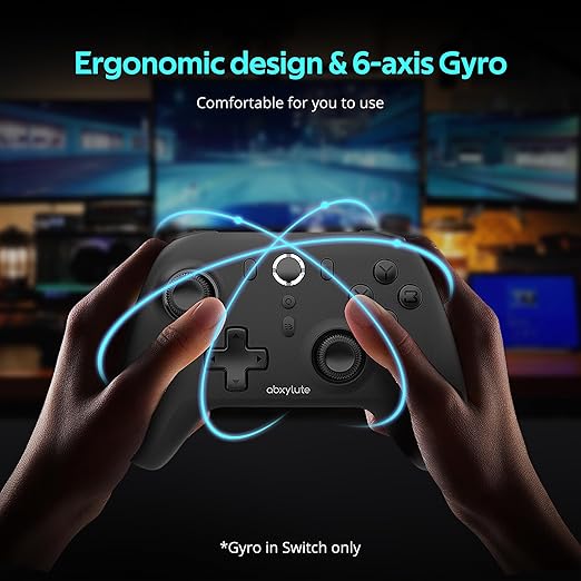 C6 Wireless PC Controller, Bluetooth Game Controller- 1000Hz Polling Rate- Hall Effect Joystick for Windows PC, Nintendo Switch, Switch 2, Steam Deck, Android TV/Mobile, iOS, MAC &Tesla Vibration Turbo