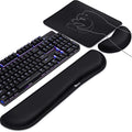 Gimars 3Pcs Memory Foam Keyboard Wrist Rest, Mouse Pad Wrist Support for Easy Typing Pain Relief, Ergonomic, Comfortable Keyboard Mouse Pad Set for Computer, Laptop, Home & Office