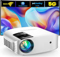 Projector, GooDee 4K Support 600 ANSI WiFi Bluetooth Native Full HD 1080P Projector, 15000L Home Theatre Projector 4P/4D with Dolby Audio, Compatible iOS/Android/Tablet/PC/TV Stick/USB/DVD/Game/PPT