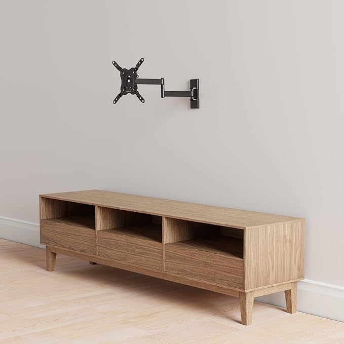 Amazon Basics Full Motion TV Wall Mount fits 12" to 40" TVs and VESA 200x200, Black