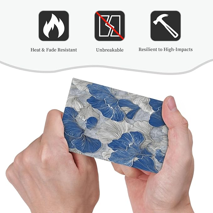 Bvtewkhz Abstract Blue Marble Plant Leaves No Device Single Blank Decorative Light Switch Covers Electrical Faceplate Switch Plates for Bathroom Kitchen Home