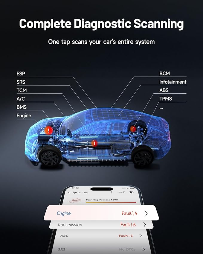 TOPDON TopScan Pro OBD2 Scanner Bluetooth, Bi-Directional Scan Tool for iPhone & Android with All System, 13+ Hot Reset Car Scanner, FCA AutoAuth, CAN-FD, AI Assistant, Upgraded TopScan Code Reader