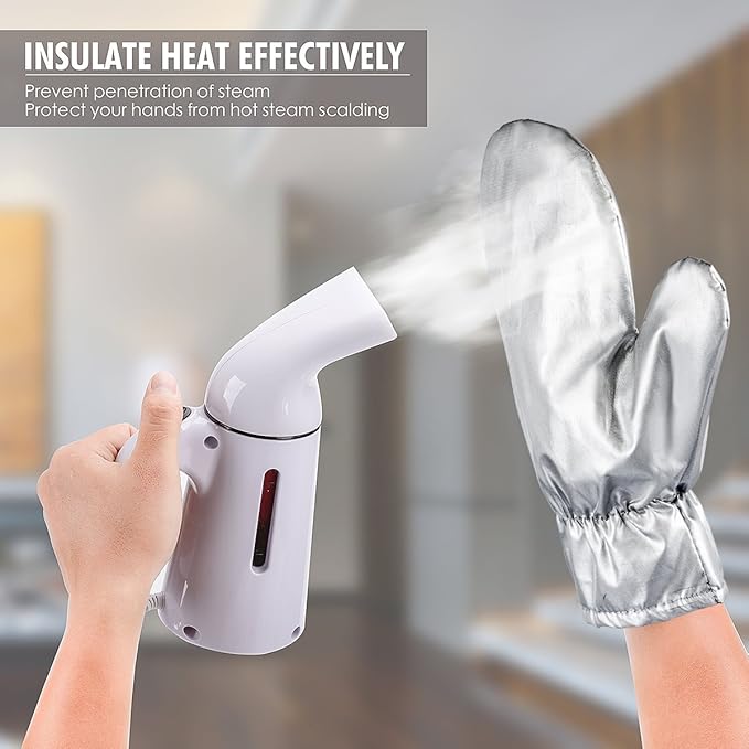 Tingtio Garment Steamer Ironing Gloves Flexible Anti Steam Mitt Heat Resistant Waterproof Protective Ironing Glove for Steaming Clothes -1 Pair