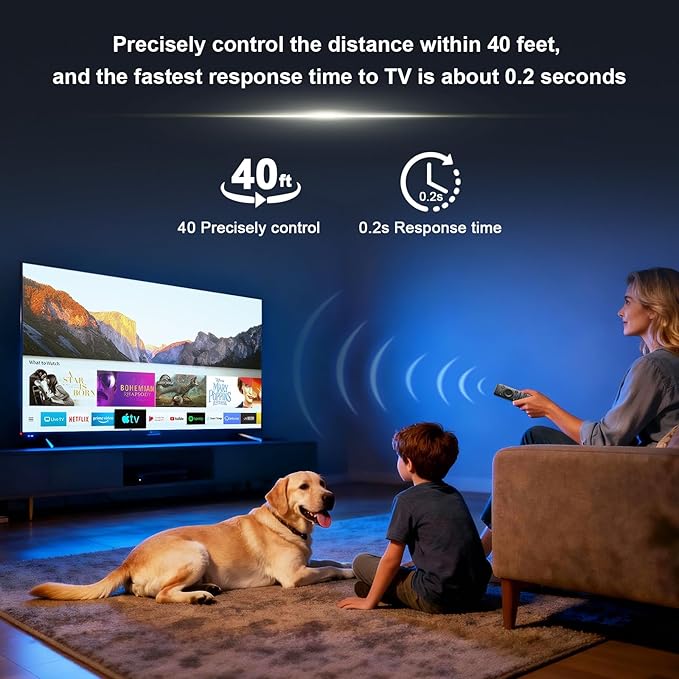 BN59-01432A TM2360E Rechargeable Voice Remote for Samsung Smart TVs, Replacement for All 2021–2025 Samsung TV Remote Control with Solar Charging and Voice Search