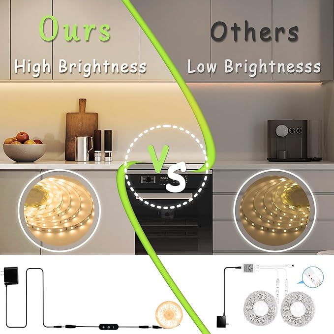 Aalnfe 30 FT Warm White Led Lights Strip Rope Lights for Easter Ramadan Eid Mubarak Decorations Housewarming Party Indoor Decor Cuttable Strip Lights for Baby Room Bedroom Living Room Ceiling Wall