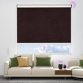 Astomi Motorized Blinds with Remote - Blackout Smart Roller Shades Compatible with Alexa & Goggle Home, Solar Rechargeable, Custom Size 22" - 100" for Indoor Window, Brown