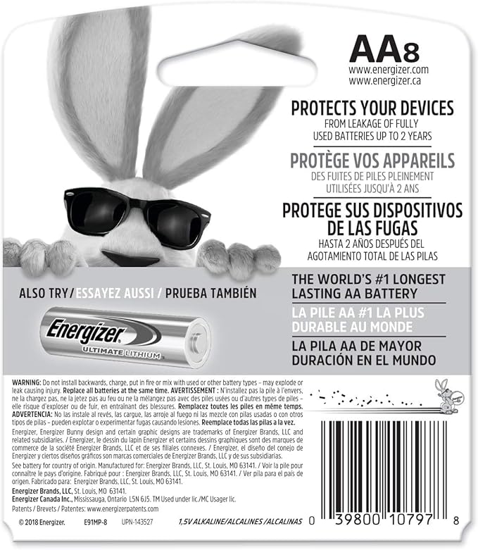 Energizer AA Batteries, MAX Double A Battery Alkaline, 8 Count (Pack of 4)