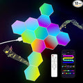 JIMIMORO 12-Pack Hexagon Light Panels – Smart RGB LED Wall Lights with App & Remote – Music Sync Gaming Lights for Room Decor, Birthday & Party Gifts for Boys, Teens, Men, Boyfriends, and Kids