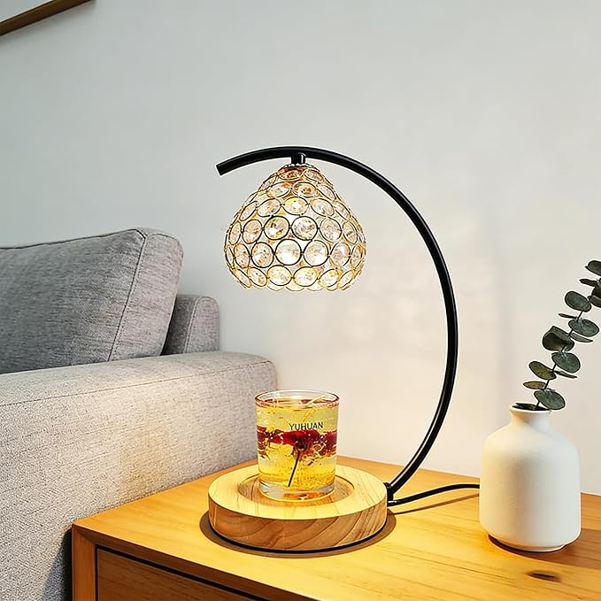 Dimmable Candle Warmer Lamp with Timer & Remote – Modern Desk Lamp for Bedroom Home Decor, Gift for Mom Women, Housewarming Present, Wax Melt Warmer for Jar Candles (No Candle Included)