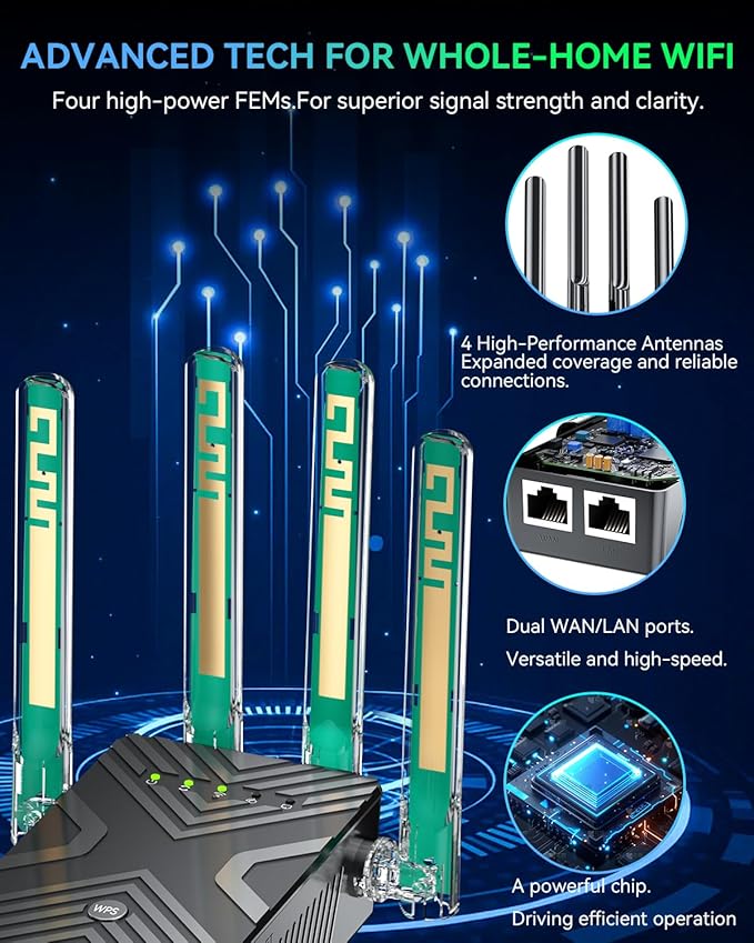 2026 WiFi Extender Signal Booster for Home - 8X Faster Internet Booster with Ethernet Port, Covers 15888sq.ft & 1-Tap Setup, Wireless Repeater Amplifier Supports 68＋Devices