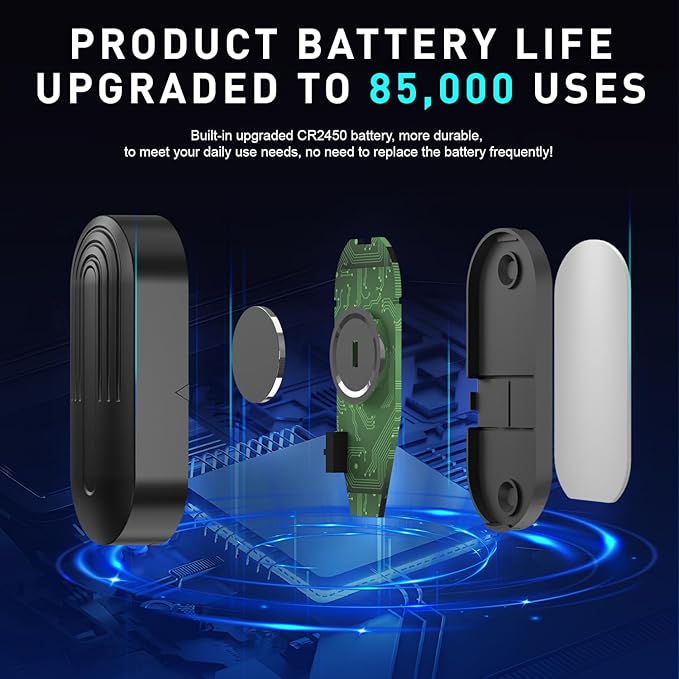 Wireless Door Chime for Business Home Office When Entering Door Alarms When Opened with 800Ft Range 55 Chimes 5 Volume Levels (1 Receiver & 4 Sensor)