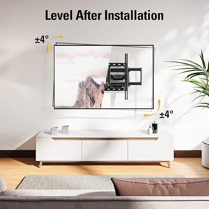 Mounting Dream UL Listed TV Wall Mount for Most 42-84 Inch TV, Full Motion, with Swivel and Tilt, TV Bracket with Articulating Dual Arms, Fits 16inch Studs, Max VESA 600X400 mm, 100 lbs,MD2617