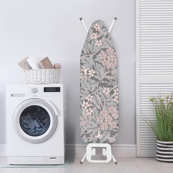 ZCFYGDX William Morris Prints Ironing Board Cover Decor, Resist Scorching & Staining, Easy Install Resistant Elastic Edges,3 Nylon Buckle Fasteners Straps,Relaxing Breathable Ironing Experience XL