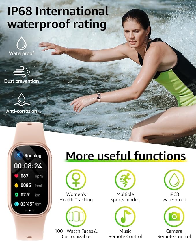 Asmoda Fitness Tracker (Answer/Dial Call), Smart Watch with 1.47" HD Touch Display, 130+ Sport Modes Activity Tracker with Sleep Monitor, IP68 Waterproof Tracker for Android&iPhone Women Men