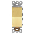 LIDER Brushed Gold Minimalist Design Decorator Switch, Frameless Paddle Wall Light Switch, On/Off Rocker Switch, Single Pole, Residential Grade, UL Listed, 3 Wire, 15A 120-277VAC