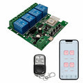 Newgoal Zigbee Tuya Smart 4 Channel Smart Relay Module with 433RF Remote Control USB 5V 7-32V Jog/Lock Switch Compatible with Alexa Google Home (Requires ZigBee Hub)
