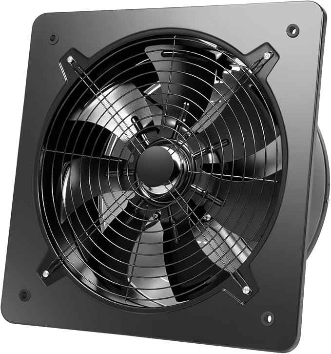 PureLinensliey 16 inch Industrial Fan, High Airflow Ventilation Exhaust Fan, Window Exhaust Wall Mounted Ventilation Basement Extractor Industrial Fan for Home Garage Office Commercial Use