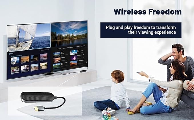 IShare iOS Wireless HDMI Display Adapter,Wireless hdmi Display Adapter,4k 1080p WiFi Streaming Movies Device Receiver Dongle for iPhone iPad,Supports high-Definition Video Synchronization. (3)