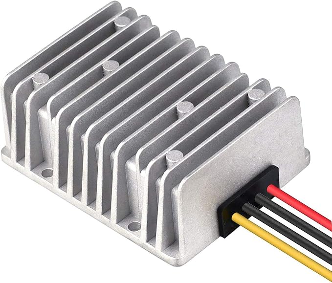 QJFCare DC/DC 12V to 24V Boost Converter 20A 480W Step Up Voltage Regulator Module Car Power Supply Voltage Transformer, Power Adapter Voltage Booster, for Golf Cart Car Truck Vehicle Boat Aluminum