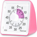 TimeLumi 60-Minute Visual Timer for Kids, Time Management Tool Study Classroom Timer, Home Edition Silent Countdown Timer for Toddler, Teachers and Adults (Pink)