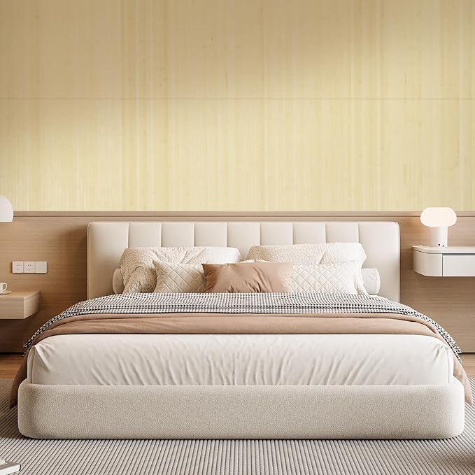 OUZUGIE 1 Pack 96x24 Inch Natural Bamboo Wall Panel – Raw Pole Wrap Paneling for Walls, Ceilings, Cabinets, Furniture – Ideal for Bedroom, Living Room & Office DIY Decor