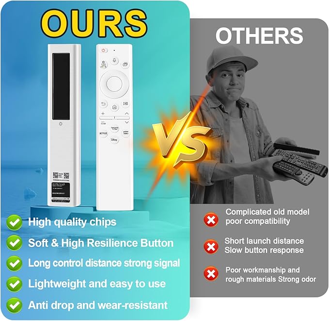 BN59-01391A Solar Voice Remote for Samsung Frame TV Remote Replacement with Voice Search, Apps and Solar Charging for Samsung 2021-2025 Neo LED Smart 4K Ultra HD TV, 4 Shortcut Buttons