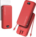 aonidi 20000mAh Ultra-Portable-Charger-Power-Bank PD20W with Built in Cables&AC Wall Plug,Fast Charging Cell Phone Charger Battery Pack,LED Display Travel Battery Bank for All iPhone,Samsung,Android