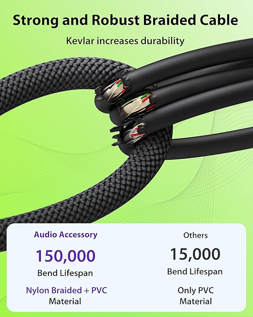 AA AUDIO ACCESSORY Low Profile Mic Boom Arm with XLR Cables 10ft 2 Pack