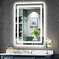 YEELAIT 24x36 Inch LED Bathroom Mirror with Lights Front and Backlit Lighted Vanity Mirror for Bathroom Wall with 3 Colors Dimmable Anti-Fog Memory Shatter-Proof IP54 Waterproof Horizontal/Vertical
