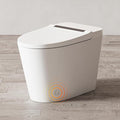 Luoware Smart Toilet Lite without Bidet, One Piece Elongated Modern Toilet with Heated Seat, Pump-Assisted Auto Flush, Foot Sensor Operation, Night Light, Built-in Water Tank, Blackout Flush