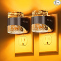L LOHAS LED Night Light, Bubble Night Lights Plug into Wall, 2 Pack Night Lights with Dusk-to-Dawn Sensor,Dimmable Amber Pulg in Nightlights for Rooms Bathroom Hallway