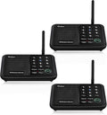 Wuloo Intercoms Wireless for Home 5280 Feet Range 10 Channel 3 Code, Wireless Intercom System for Home House Business Office, Room to Room Intercom, Home Communication System (3 Packs, Black)